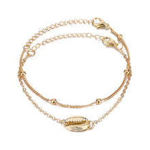 Load image into Gallery viewer, IPARAM 5pcs/set Bohemian Shell Bracelet Earth Love Leaf Tassel Charm Bracelets Set Women Multilayer Chain Rope Bracelet Jewelry