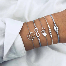 Load image into Gallery viewer, Boho Rose Map Bracelets &amp; Bangles for Women Bohemian Round Beaded Charm Bracelet Set Fashion Multilayer Accessories 2019 Bijoux
