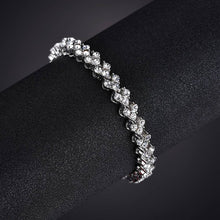 Load image into Gallery viewer, MissCyCy Fashion Heart Crystal Bracelets for Women Luxurious Rose Gold Color Bracelets &amp; Bangles Bridal Wedding Jewelry Gift