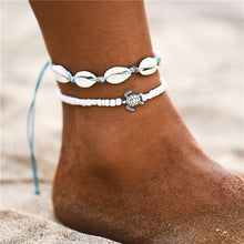 Load image into Gallery viewer, IF ME 2019 Ins Shell Bracelet for Women Femme Adjustable White Rope Seashell Bracelet Leg Ankle Bracelets Beach Jewelry