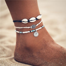 Load image into Gallery viewer, IF ME 2019 Ins Shell Bracelet for Women Femme Adjustable White Rope Seashell Bracelet Leg Ankle Bracelets Beach Jewelry